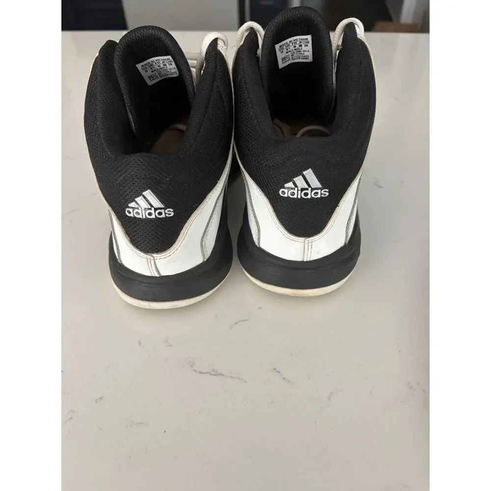 Adidas Isolation 2 basketball shoes white/ black sz 10 men’s athletic sporting
